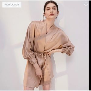 NWOT Lunya Washable Silk Robe L/XL